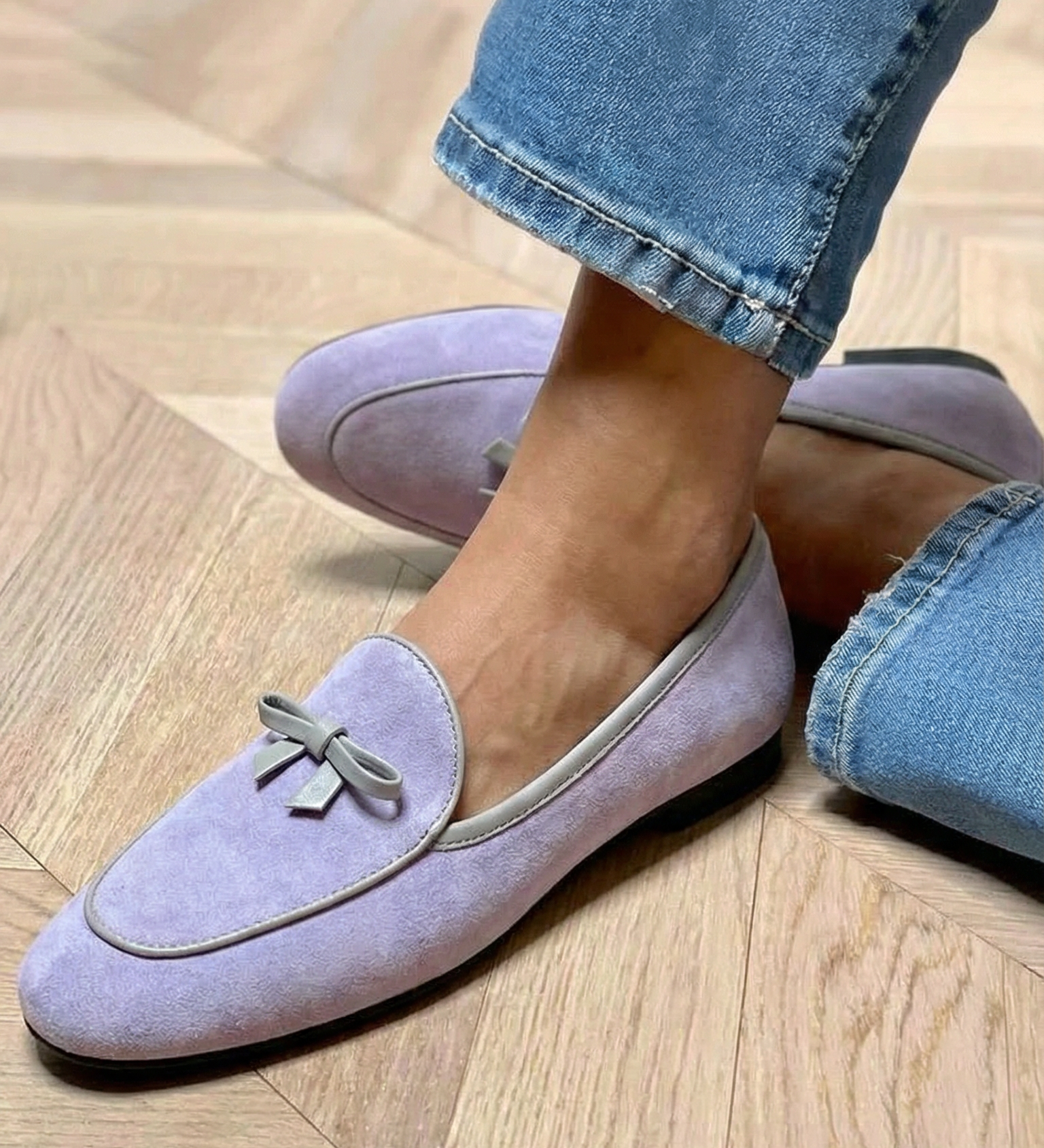 Geneviève - Chic Bow-Embellished Flat Shoes