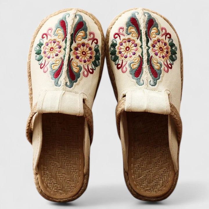 Marousse | Comfortable Floral Mules Handmade
