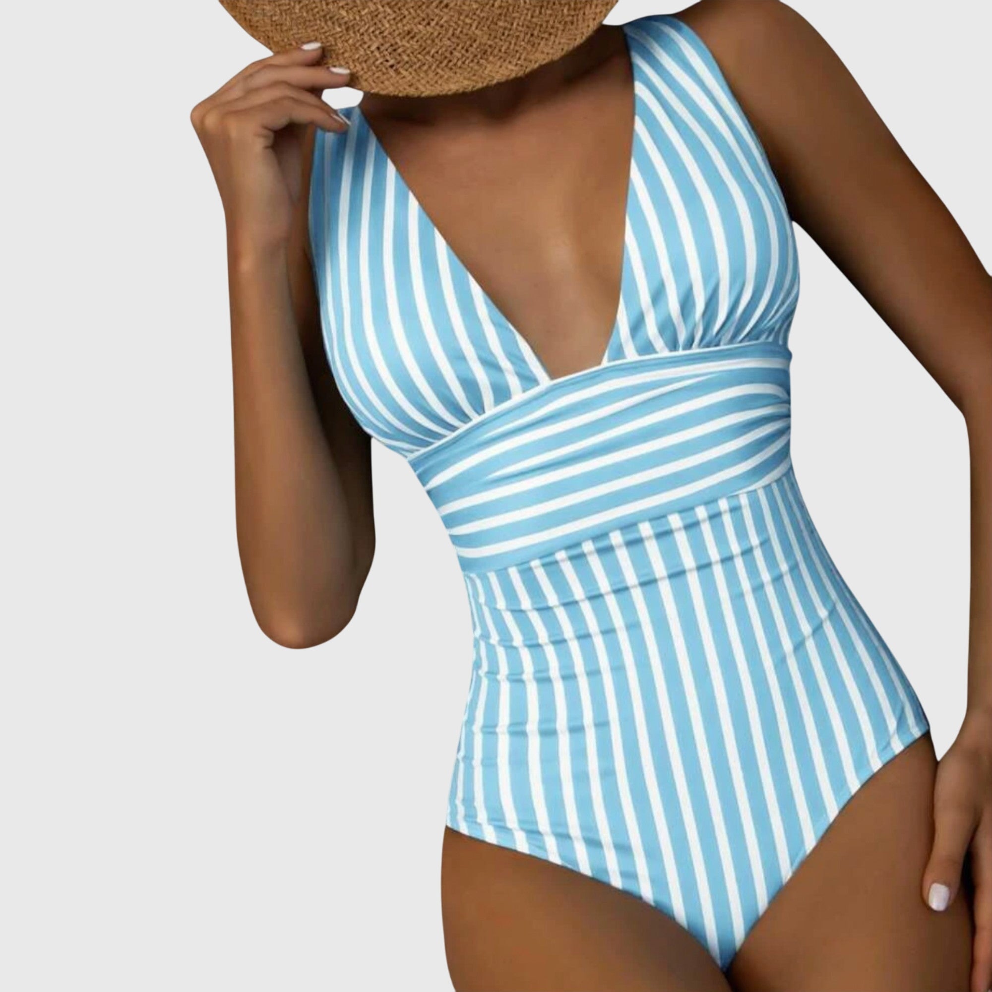 Sidonie | Supportive Striped One-Piece Swimsuit