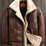 Dorian™ | L’Aviateur: Leather Jacket Featuring Luxurious Fur Accents