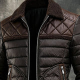 Petar | Cozy Brown Jacket Featuring a Plush Sherpa Collar