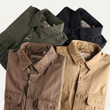 The Hillston Men’s Vintage Washed Utility Casual Shirt Jacket