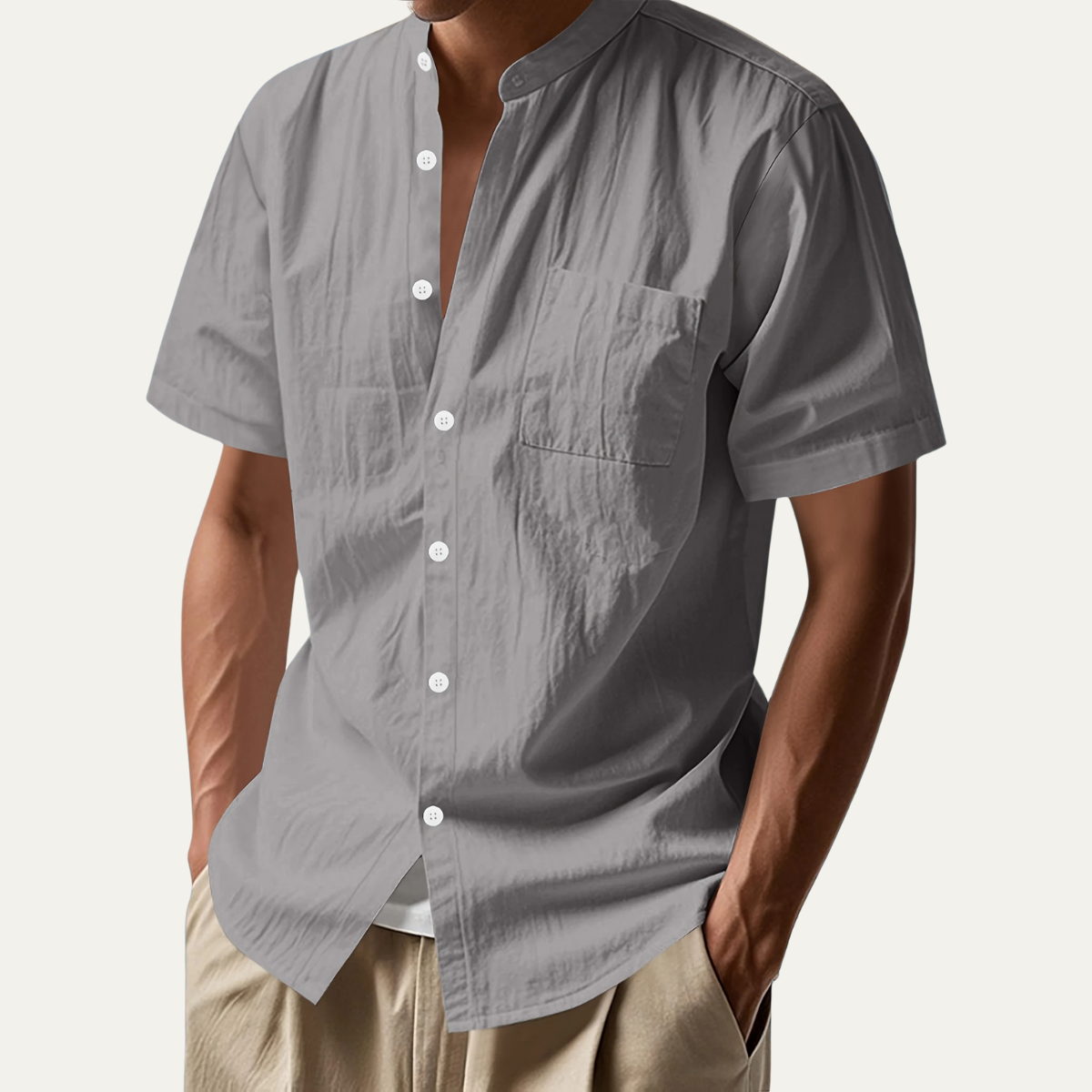 The Westmount Men’s Lightweight Linen Button-Up Shirt