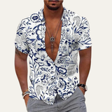 The Glencrest Park Men’s Timeless Tropical Coconut Print Hawaiian Beach Shirt