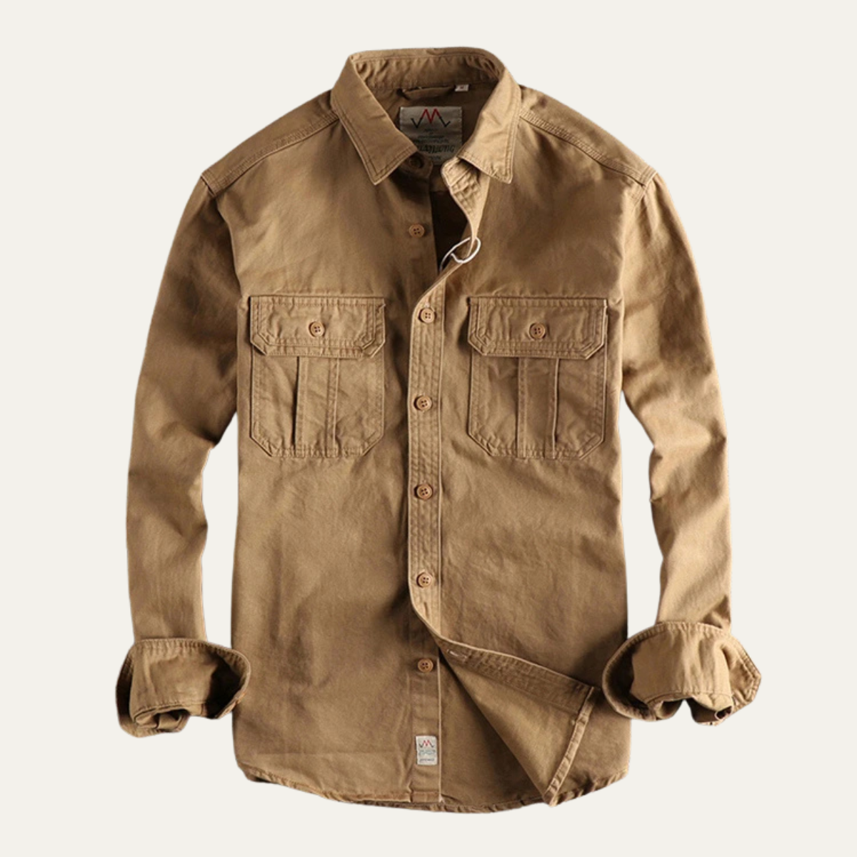 The Hillston Men’s Vintage Washed Utility Casual Shirt Jacket