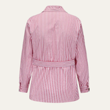 The Bramblewood Men’s Streetwear Striped Button-Down Shirt with Pockets