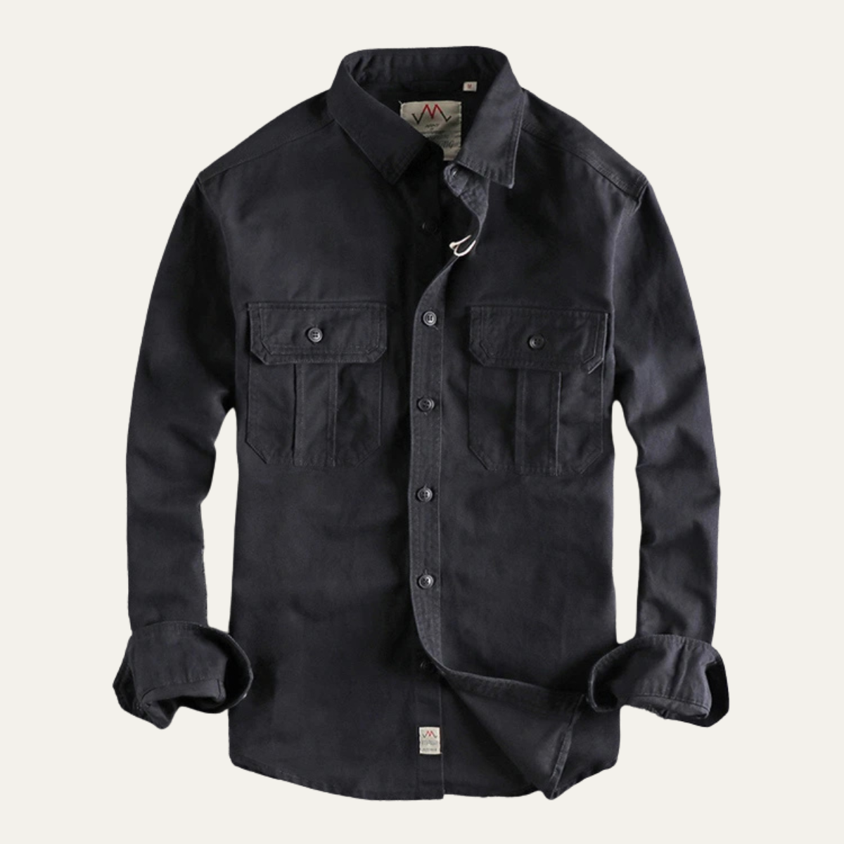 The Hillston Men’s Vintage Washed Utility Casual Shirt Jacket