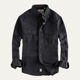 The Hillston Men’s Vintage Washed Utility Casual Shirt Jacket