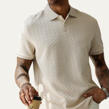 The Windlawn Men’s Casual Textured Summer Polo Shirt