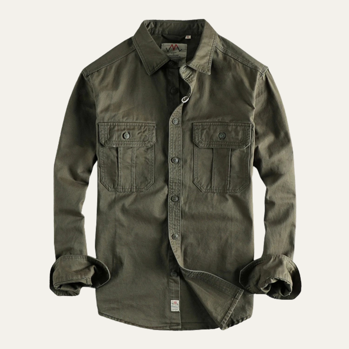 The Hillston Men’s Vintage Washed Utility Casual Shirt Jacket
