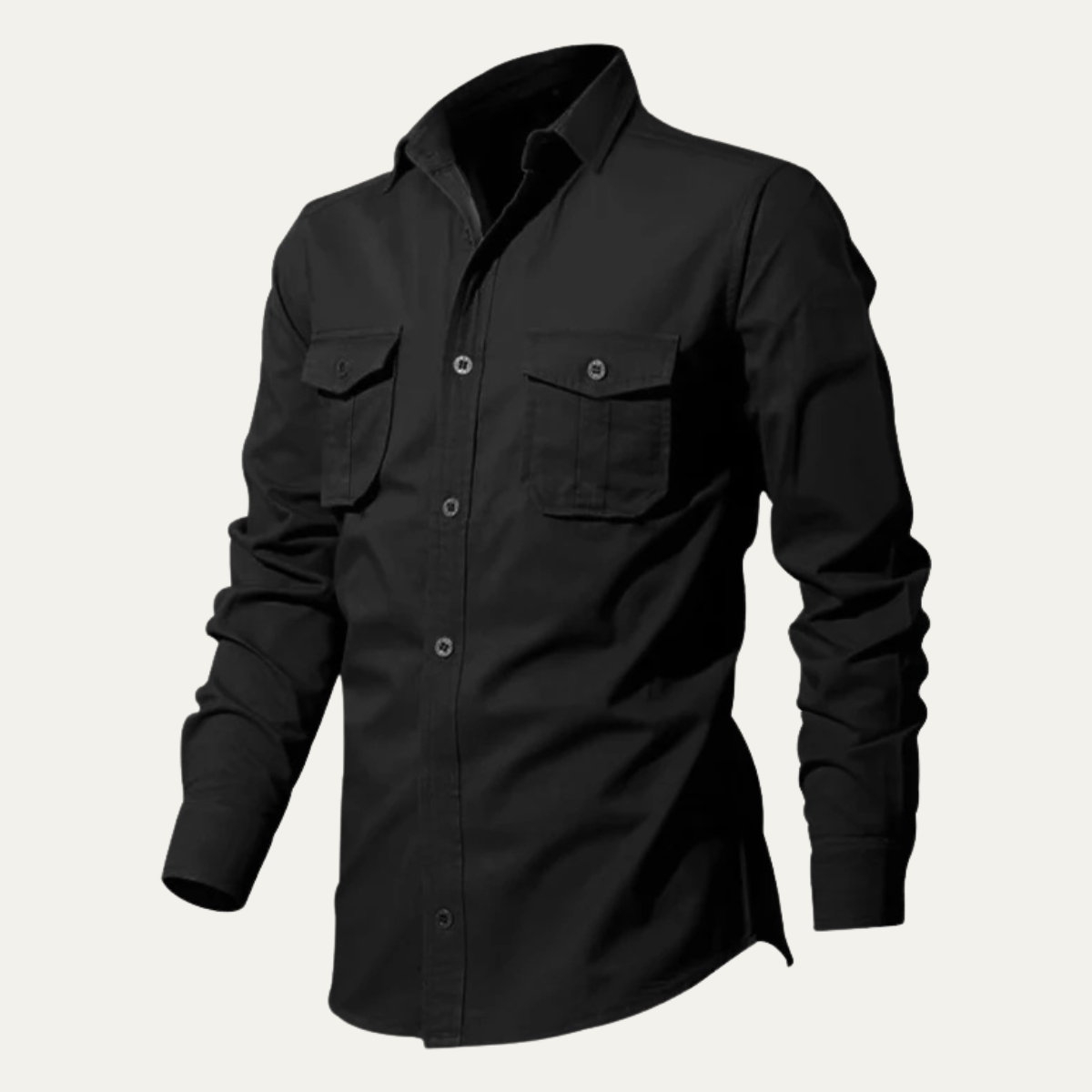 The Brookwater Men’s Retro Solid Button-Up Shirt