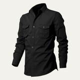 The Brookwater Men’s Retro Solid Button-Up Shirt