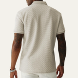 The Windlawn Men’s Casual Textured Summer Polo Shirt