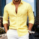 The Foxborough Men’s Casual Striped Wrinkle Resistant Shirt
