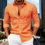 The Foxborough Men’s Casual Striped Wrinkle Resistant Shirt