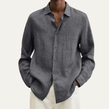 The Ridgecrest Men’s Casual Linen Button Down Long Sleeve Shirt
