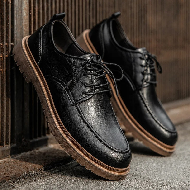 Joe | Natural Leather Low-Top Shoes