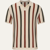 The Pinecrest Hill Men’s Vintage Striped Knit Polo Shirt