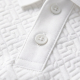 The Willowcrest Hill Men’s White Textured Elegant Polo Shirt