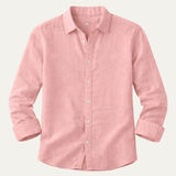 The Willowcrest Park Men's Lightweight Linen Summer Casual Button-Up Shirt