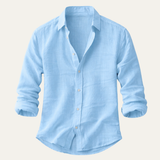 The Oakridge Park Men’s Cotton Linen Lightweight Beach Shirt
