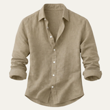 The Willowfield Ridge Men’s Linen Casual Button-Up Shirt