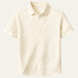 The Silverbrook Hill Men’s Ivory Textured Button-Up Shirt
