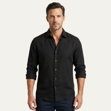 The Meadowrun Men’s Linen Trendy Button-Up Shirt