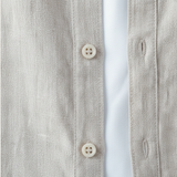 The Brookfield Lane Men’s Vintage Thin Round Neck Linen Shirt