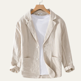The Elmstead Men’s Solid Colour Casual Linen Blazer