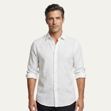 The Silverwood Hill Men's Lightweight Linen Summer Casual Button-Up Shirt