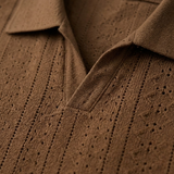 The Brookhurst Men’s Textured Knit Polo Shirt