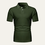 The Willowstone Ridge Men’s Textured Button-Up Trendy Polo Shirt