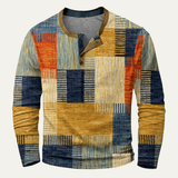 The Bluefield Men’s Textured Patchwork Design Polo Shirt