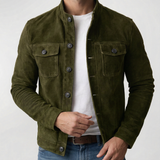 Arthur - Classic Suede Jacket with Button Details