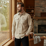The Cedarfield Men’s Solid Colour Multi Pocket Soft Cargo Shirt