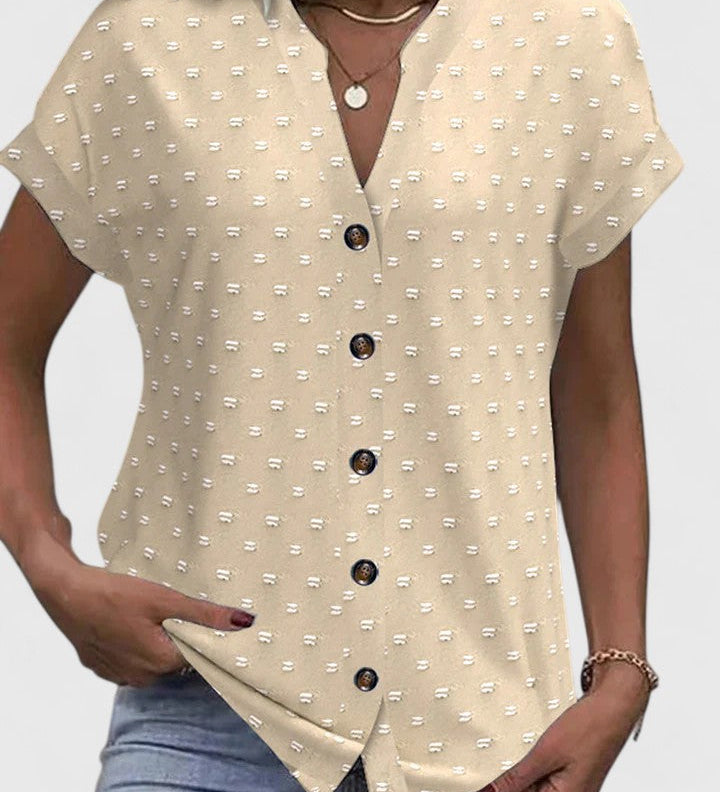 Élodie | Relaxed V-Neck Tee