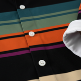 The Glenpark Men’s Modern Colour Block Striped Trendy Shirt