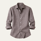 The Ironridge Men’s Linen Lightweight Turn Down Collar Trendy Shirt