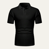 The Ridgebrook Men’s Textured Button Up Casual Polo Shirt