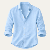 The Glenpark Ridge Men’s Linen Casual Button-Up Shirt