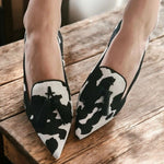 Orlaith pointed-toe animal print loafers for women | Ellie Dublin