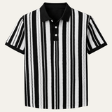 The Hillbrook Men’s Striped Knit Polo Shirt