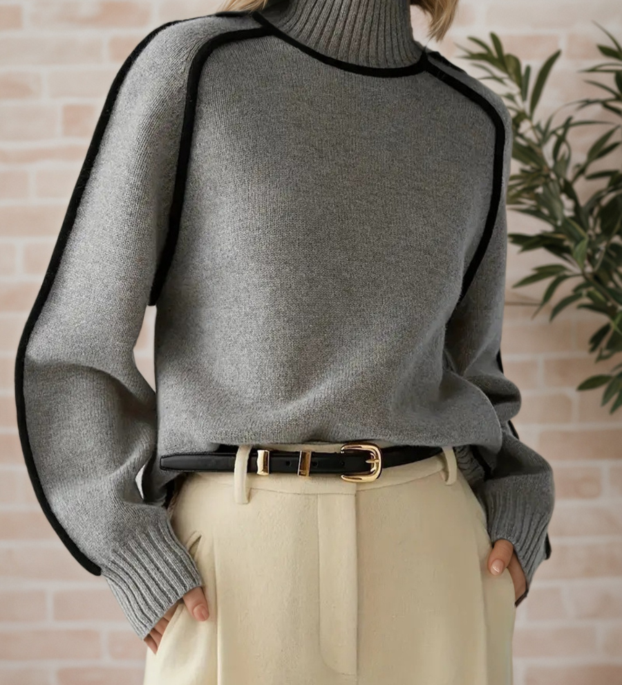 Women's Elegant High-Neck Sweater