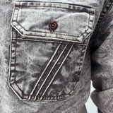 The Fairbrook Men’s Light Grey Vintage Tie Dye Denim Shirt