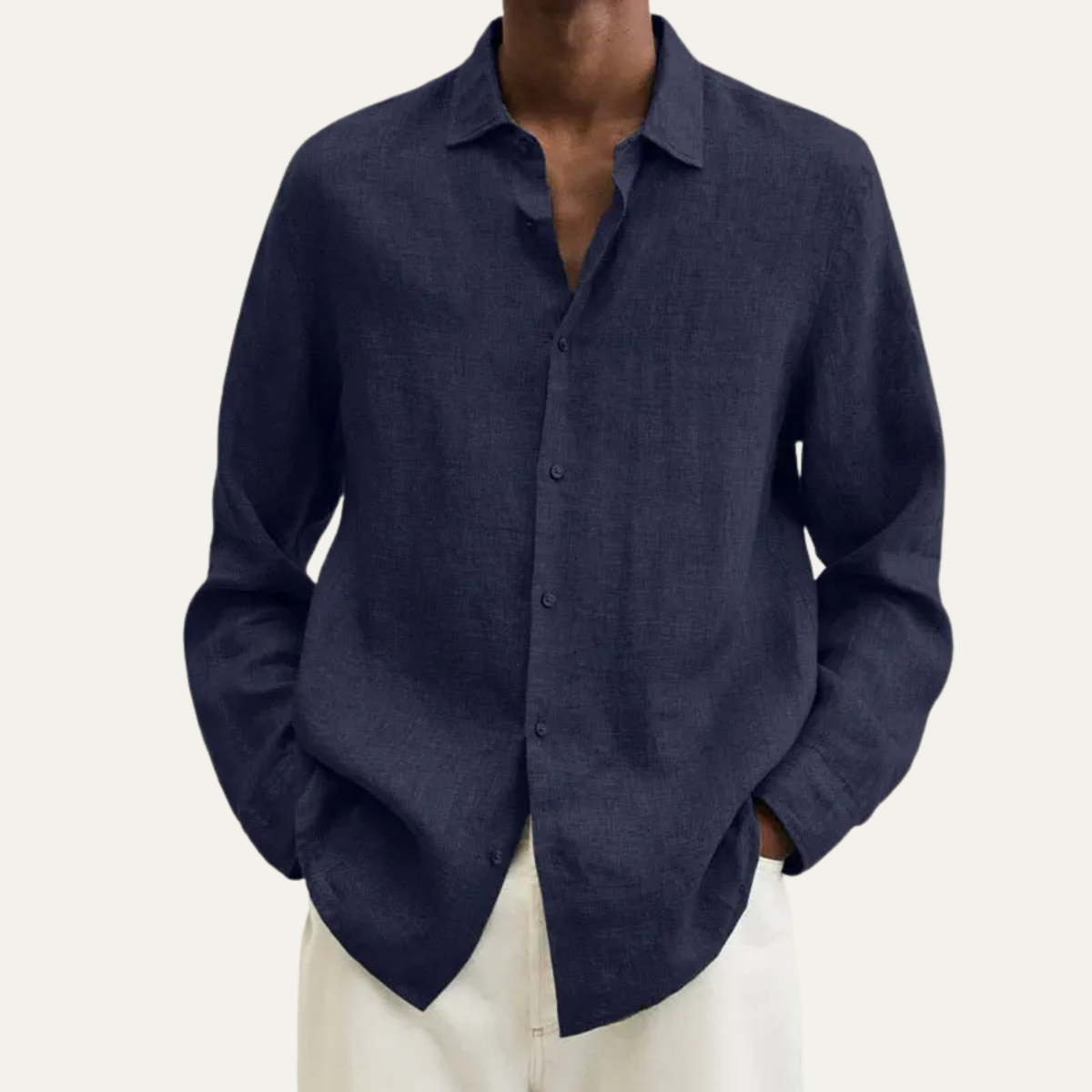 The Ridgecrest Men’s Casual Linen Button Down Long Sleeve Shirt