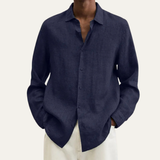 The Ridgecrest Men’s Casual Linen Button Down Long Sleeve Shirt