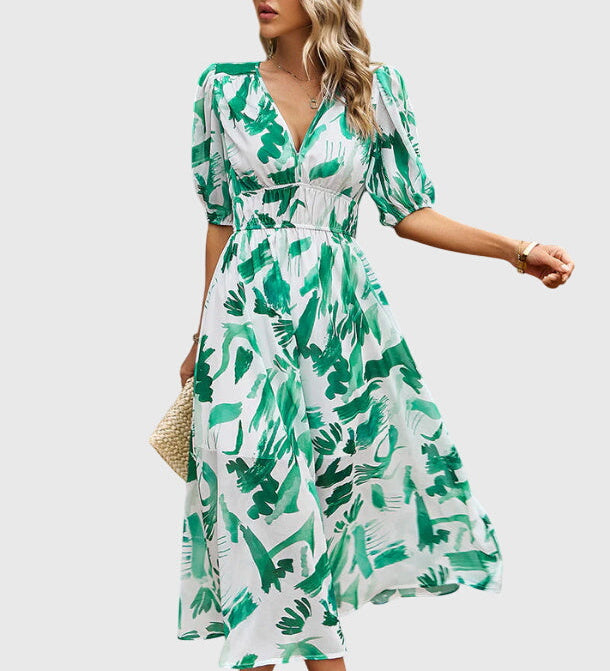 Merlin | Flattering Floral Midi Dress