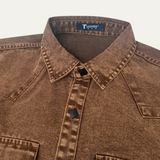 The Belleford Men’s Vintage Washed Denim Workwear Shirt