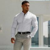 The Willowgate Men’s Slim Fit Stand Collar Shirt